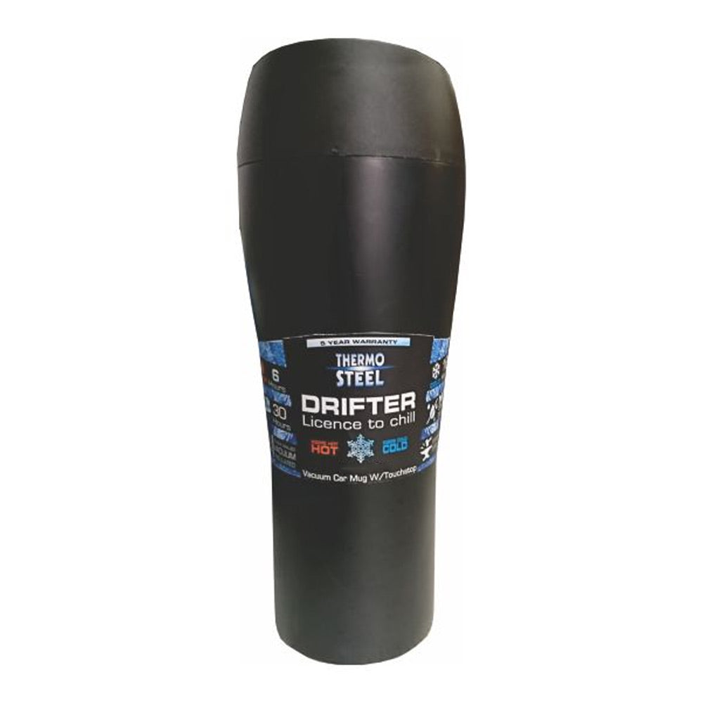 Thermosteel Drifter Vacuum Car Mug 400ml – Black
