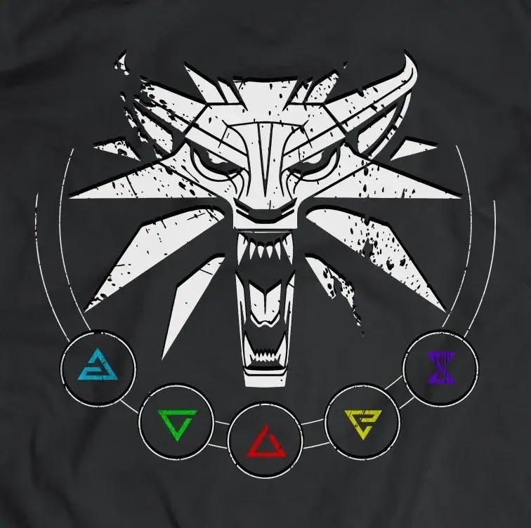 witcher school of the wolf t-shirt black