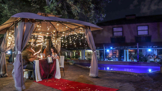 Private Gazebo Fine Dining & Serenade With Jacuzzi Stayover For Two | PTA