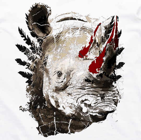 grunge rhino t-shirt