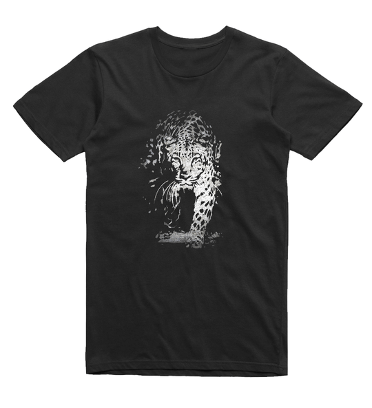 distressed leopard design cotton tee