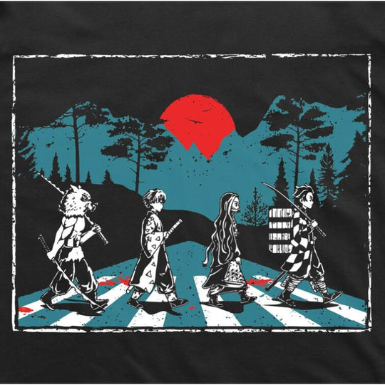 Demon Slayer Abbey Road Anime T-Shirt (Black)