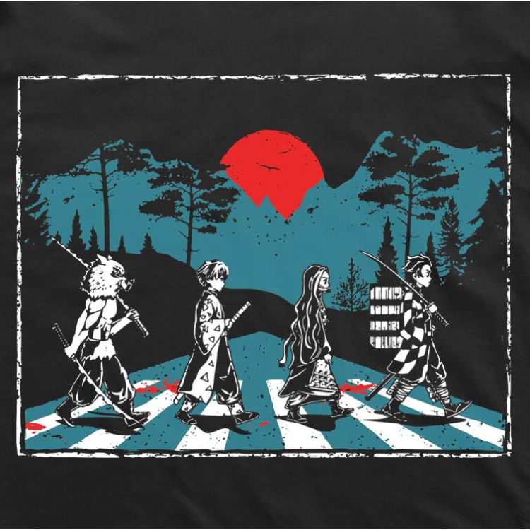 Demon Slayer Abbey Road Anime T-Shirt (Black)