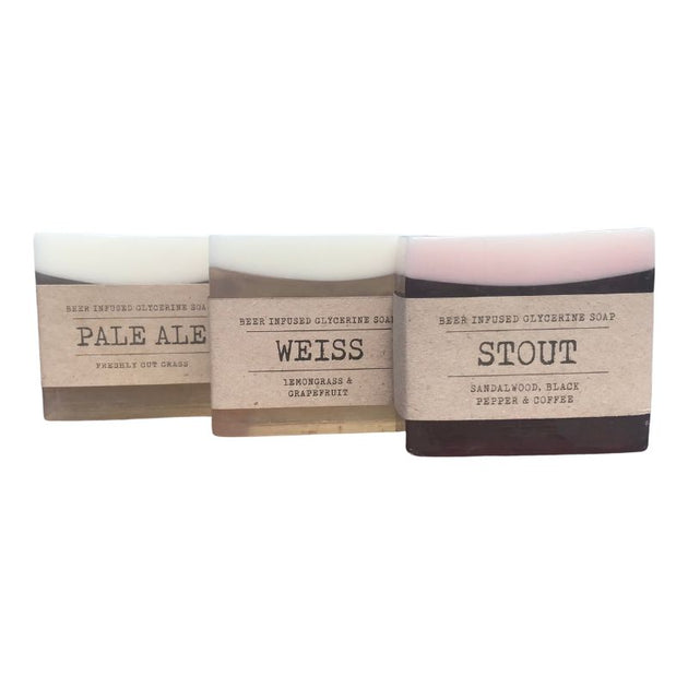 Beer Infused Soap Bar Set of 3