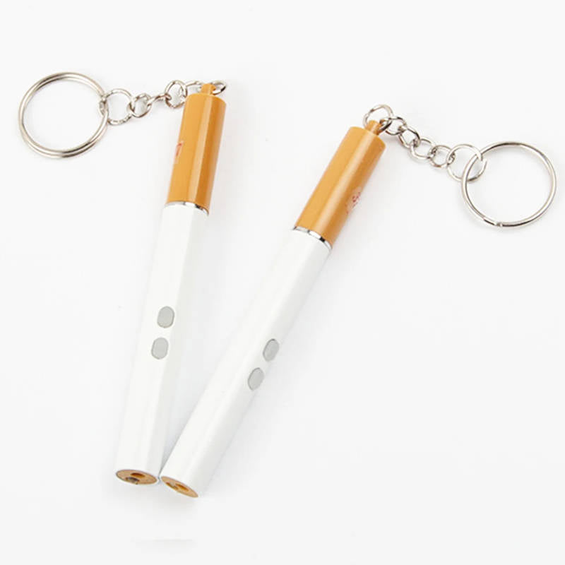 Cigarette Shapped 3-in-1 LED Flashlight Keyring