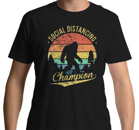 Social Distancing Champion T-Shirt (Black)