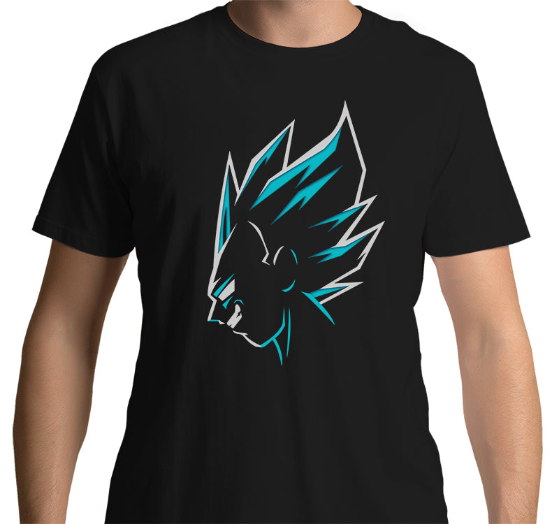 vegeta t-shirt black dragon ball z super saiyan anime tee
