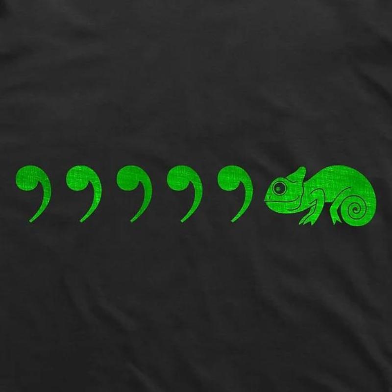 Comma Chameleon T-shirt (Black)