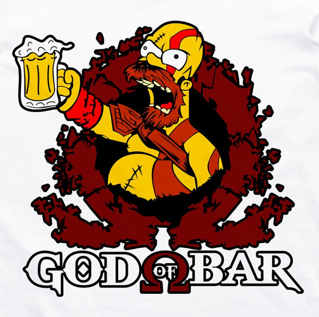 Simpsons God of Bar T-Shirt (White)