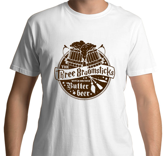 The Three Broomsticks: ButterBeer T-Shirt (White)