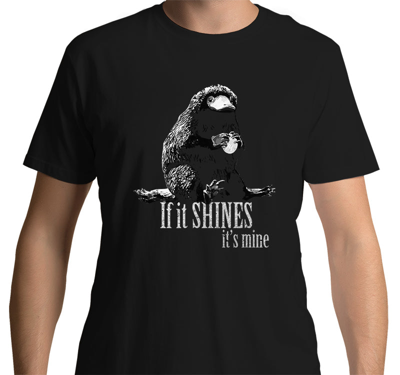 Niffler T-Shirt: If it shines, its mine (Black)