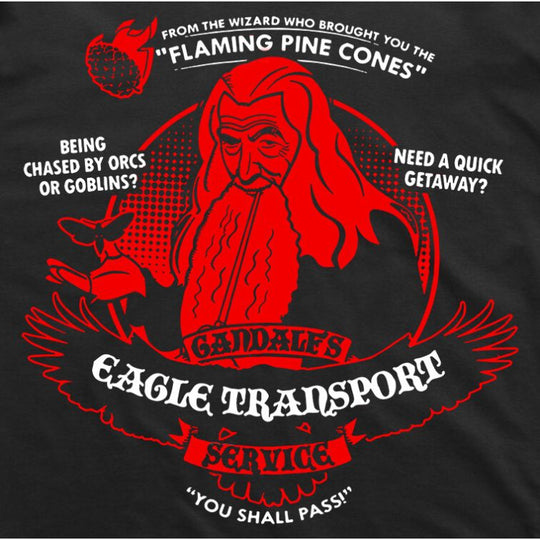 Lord of the Rings: Gandalfs Transport Service T-Shirt (Black)