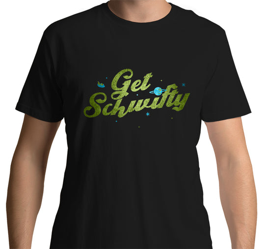 rick and morty get schwifty t-shirt black adult swim tee cotton