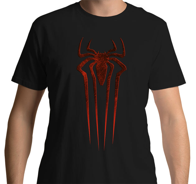 the amazing spider-man t-shirt black marvel superhero tee cotton