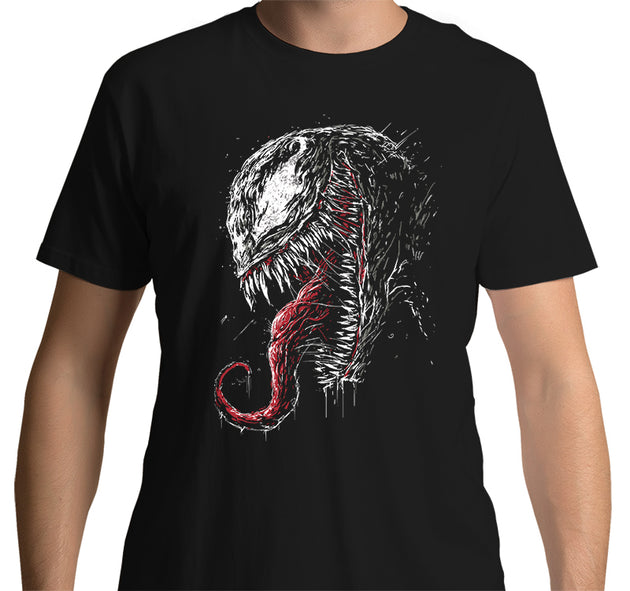 venom t-shirt black marvel antihero graphic tee