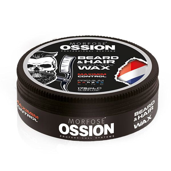 OSSION Premium Barber Beard & Hair Cream Matte Wax (175ml)