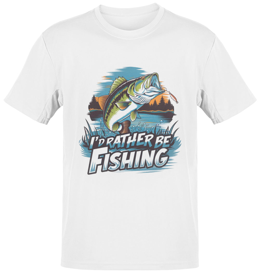 I’d Rather Be Fishing T-Shirt – Funny Fishing Graphic Tee for Anglers