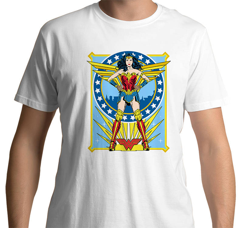 Justice League: Comic Wonder Woman T-Shirt (White)