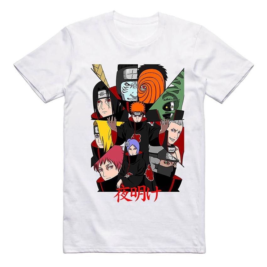Naruto Akatsuki Group T-shirt (White)