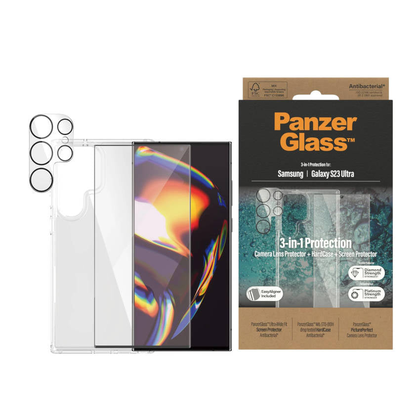 PanzerGlass 3-in-1 Protection Pack Samsung Galaxy S23 Ultra