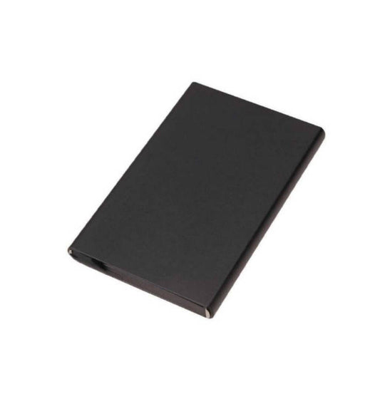 RFID Minimalist Hard Shell Aluminium Card Holder (Black)