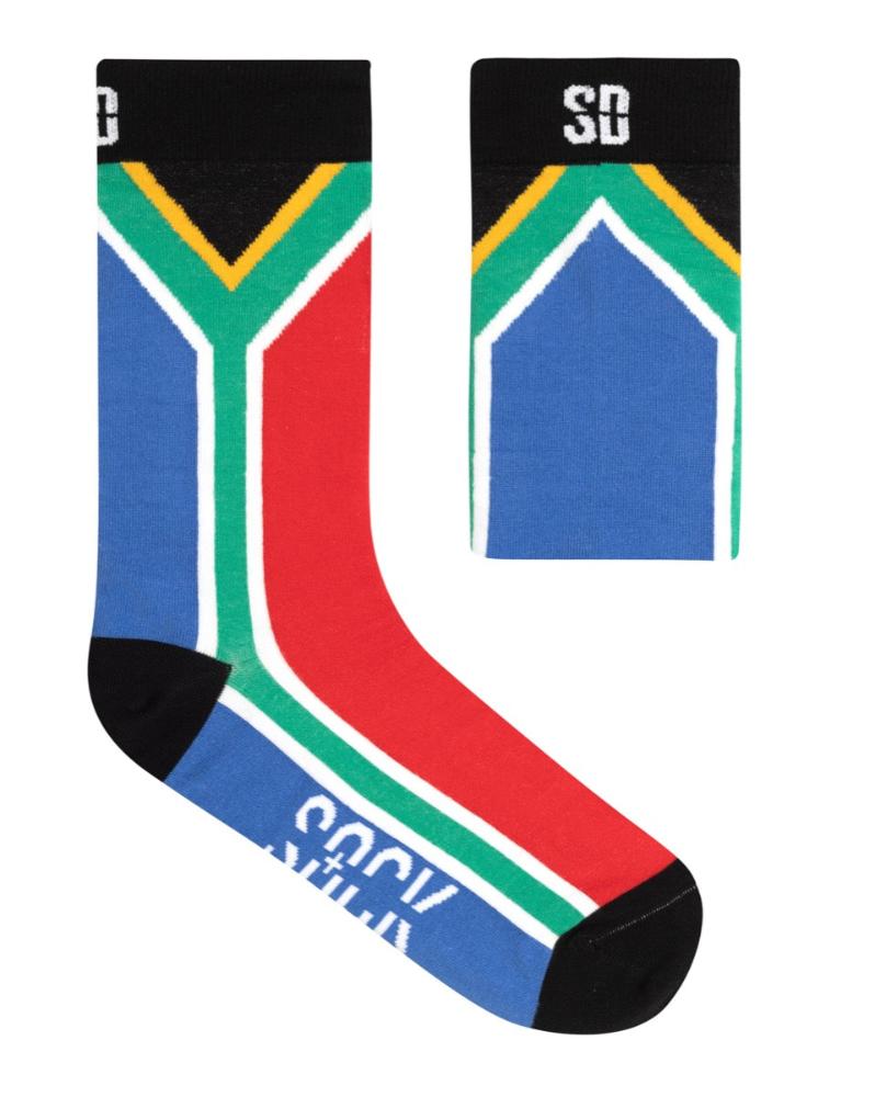 Mantality SA Flag Cotton Socks - Mantality