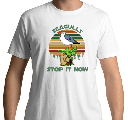 Seagulls Stop It now: Yoda T-Shirt (White)