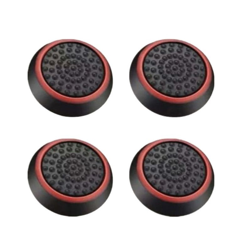 Thumb Grip Cap Cover Compatible With PS4/PS5 (4pcs) - Black/Red