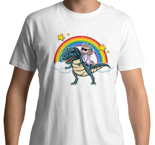 Unicorn T-Rex T-Shirt (White)